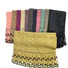Islamic wrinkle lady wrapped soft woman 100% polyester muslim pearl scarf tie dye hijab