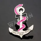 customized Anchor Ladies Soft Enamel Cheap Badge For Women with Lapel Pin