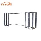 USA Standard Aluminum Exterior folding accordion patio door front used with Double Glazed