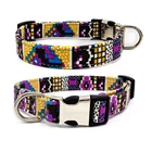 New design Colorful available custom Laser lettering hemp dog collar pet