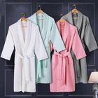 High Quality Plain Unisex Men And Women 100% Cotton Terry Long Pajamas Bathrobe