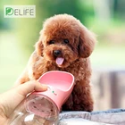 wholesale portable automatic aqua pet plastic dog travel water bottle cap bowl for drinking water for walking