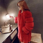 Winter Warm Coats fake Fox Fur Coat Short Style Women faux Fur Coat