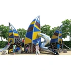 Children Growing Dreamland playground Equipment Sailboat Adventure Slides Equipment