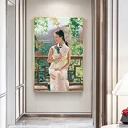 Girl Picture Wall Hanging Picture Brand New Wall Hanging Beautiful China Girl Image Oil Picture