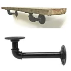 Decorative pipe metal shelf support shelf bracket for wood