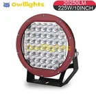 Auto Part 2019 New 10'' Inch Round LED 4x4 Car Light 225w LED Driving light for Truck Offroad Mining Forest