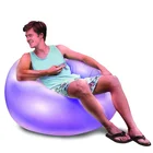 Inflatable LED Chair, Color-Changing Lights Comfy Lounger, Inflatable Camping Furniture