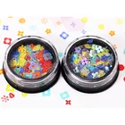 Flower Nail Sticker Colorful Flower Thin Nail Sticker Nail Jewelry Sequins Plastic Slice