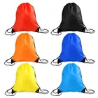 Fashion gym polyester backpack drawstring bag promotional logo