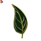 Europe Regional Feature Green Leaf zinc alloy type soft enamel hard enamel metal pin badge