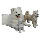 Rusty Granite Animal Carving Stone Dog Statues Garden Decoration Statues