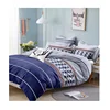 Bedding Set Polyester Home Linen Flat Hotel Bedsheet Striped Printed Nantong Fabric Bulk Bed Sheet
