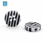 SK Wholesale China button supplier 4 holes white and black resin custom polyester shirt buttons for clothes