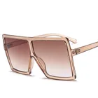 HBK 2019 Big frame oversized square shades sunglasses women K30046
