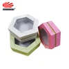 Manufacturer Custom Logo Rigid Paper Bespoke Baby Candy Gift Wedding Hexagon Luxury Chocolate Packaging Window Box