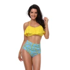 Neon Swimsuits High Cut Swimwear And Bandeau Sexy Bikini