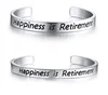 OEM ODM Engraved Happy bracelets Message bangles Customized as You want Minimalism Bohemian Jewelry