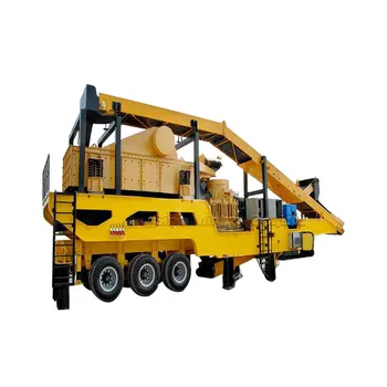 Mobile Gold Iron Ore Cone Stone Crusher Mobile Crushing Plant Unit