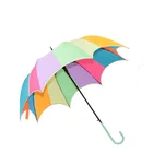 Multi Color Changing Straight Rainbow Umbrella For Ladies