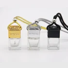 Spot supply 5ml coloful square shape hanging car perfume bottle