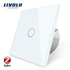 LIVOLO VL-C7 1 way 1 2gang WIFI Wall Touch Sensitive Thick Glass Panels Switch