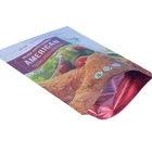 Resealable stand up ziplock food bags plastic bread crumbs bags 12oz food grade stand up pouch bags