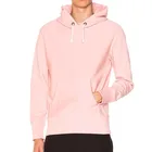 YL OEM wholesale pink unisex hooded sweatshirt front kangaroo pocket thick fleece hoodie