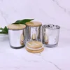 Fragrance soy wax SPA/massage/skincare/ wedding/celebration Shiny silver glass jar candle of your personalized logo