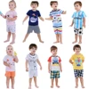 newborn baby clothing set for boy cartoon pattern 2 pieces top pants