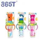 365T wholesale hot sale safety BPA free animal shape stock 240ml baby bottle with handle