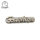 Clothing Hardware accessories custom metal logo label tag, brand label sticker name plate for bags