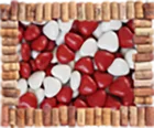 heart shaped rose love chocolate beans