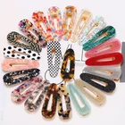 2019 Fashion Acetate Hair Clip Acrylic Barrette Hair Clips Colorful Hair Accessory For Girls
