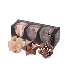 Wooden brain twister toys 3D Puzzles mind games wooden toy yunhe