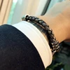 XULIN Men bracelet leather stainless steel retro jewelry Chain bracelets bangles
