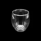 Double Layers 160ml Heat-resistant Glass Coffee Tea Cups For Sublimation