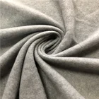 100% polyester knitted spun polyester melange fleece fabric
