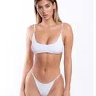 2019 Custom transparent string thong fashion show sexy bikini