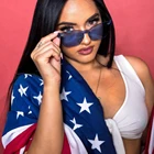 Fashion Rimless Square Sunglasses Women Brand New Oversized Shades Sun Glasses Eyewear Female Girls Pink Sunglass