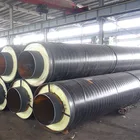 Spiral thermal metal jacket factory insulated industrial pipe