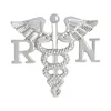 China Wholesale Bulk Medical Jewelry Gift RN Registered Nurse Brooch Snake Shape Metal Lapel Pin