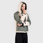 men light eider windproof green down padded filled jacket