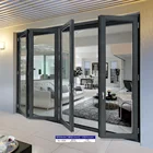 Windows And Doors Vietnam/Bi Folding Doors partition Aluminum Glass Saloon Temporary Doors