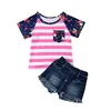 /product-detail/newborn-kid-clothing-baby-girls-pink-white-striped-tops-flower-sleeved-t-shirt-jeans-denim-shorts-2pcs-baby-clothing-set-62107310651.html