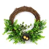 free sample hot sale 14 inch round shape christmas wreath decorative