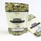 resealable plastic for bath salts packaging stand up zipper pouch bag