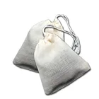 factory provided empty reusable silk muslin tea bags made of organic cotton