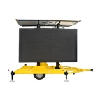 board with trailer P20 outdoor solar powered display board