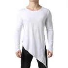 Custom Service Men Pure Cotton One Color LOGO Printing Long Sleeve T Shirt Graphic